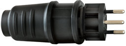 Zeige Details für Schutzkontakt-Gummistecker T12 230V/10A Bild von Schutzkontakt-Gummistecker T12 230V/10A