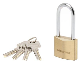 Zeige Details für MasterLock Messingvorhängeschloss hoher Bügel Bild von MasterLock Messingvorhängeschloss hoher Bügel