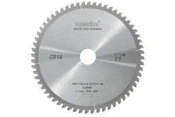 Zeige Details für Metabo Kreissägeblatt classic Multi 216x30mm 60Z Bild von Metabo Kreissägeblatt classic Multi 216x30mm 60Z