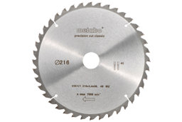 Zeige Details für Metabo Kreissägeblatt Classic Holz 216x30mm 40Z Bild von Metabo Kreissägeblatt Classic Holz 216x30mm 40Z