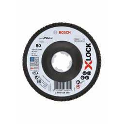 Zeige Details für Bosch X-Lock Fächerscheibe BfM, 125mm K80 gek. Bild von Bosch X-Lock Fächerscheibe BfM, 125mm K80 gek.