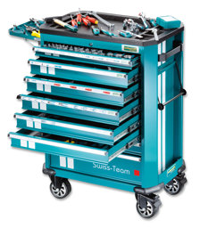 Zeige Details für Technocraft Werkstattwagen Swiss Team 297-tlg. Bild von Technocraft Werkstattwagen Swiss Team 297-tlg.