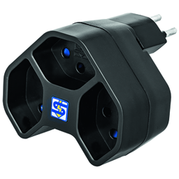 Zeige Details für Steffen Mehrfachadapter schwarz 3xT13 drehbar Bild von Steffen Mehrfachadapter schwarz 3xT13 drehbar