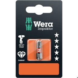 Zeige Details für Wera Phillips-Recess-Bits, Impact, PH2x25mm, SB Bild von Wera Phillips-Recess-Bits, Impact, PH2x25mm, SB