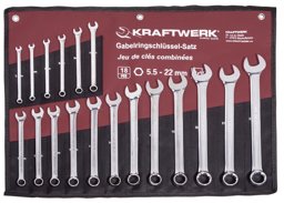 Zeige Details für Kraftwerk Ringgabelschlüsselsatz 18-tlg. 5,5-22mm Bild von Kraftwerk Ringgabelschlüsselsatz 18-tlg. 5,5-22mm