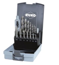 Zeige Details für Ruko Einschnitt-Gewindebohrer-Satz M3-M12 16-tlg. Bild von Ruko Einschnitt-Gewindebohrer-Satz M3-M12 16-tlg.
