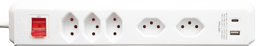 Zeige Details für cleverLINE Steckdosenleiste mit Schalter,3+2fach Bild von cleverLINE Steckdosenleiste mit Schalter,3+2fach