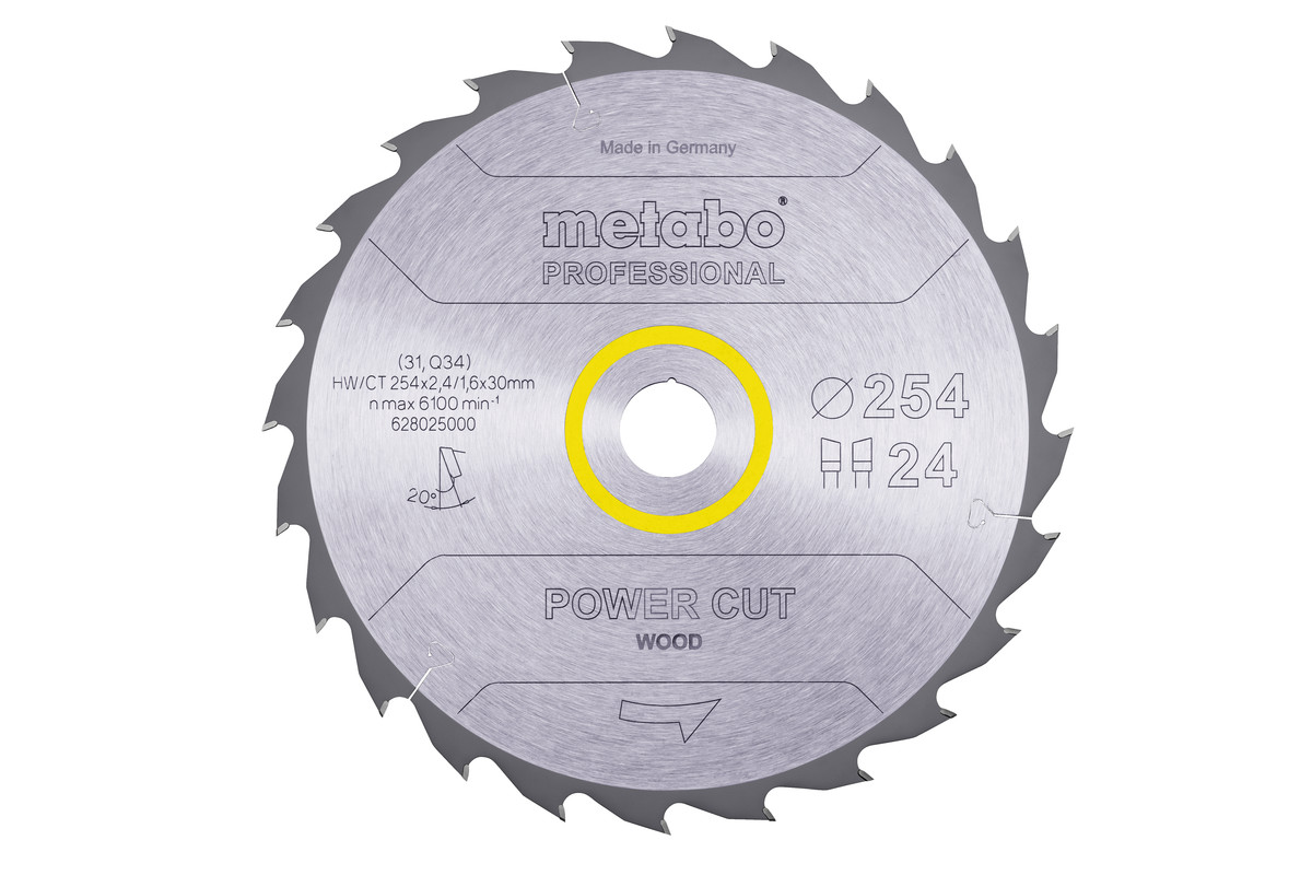 Bild von Metabo Kreissägeblatt Holz HW/CT 254x30mm 24Z