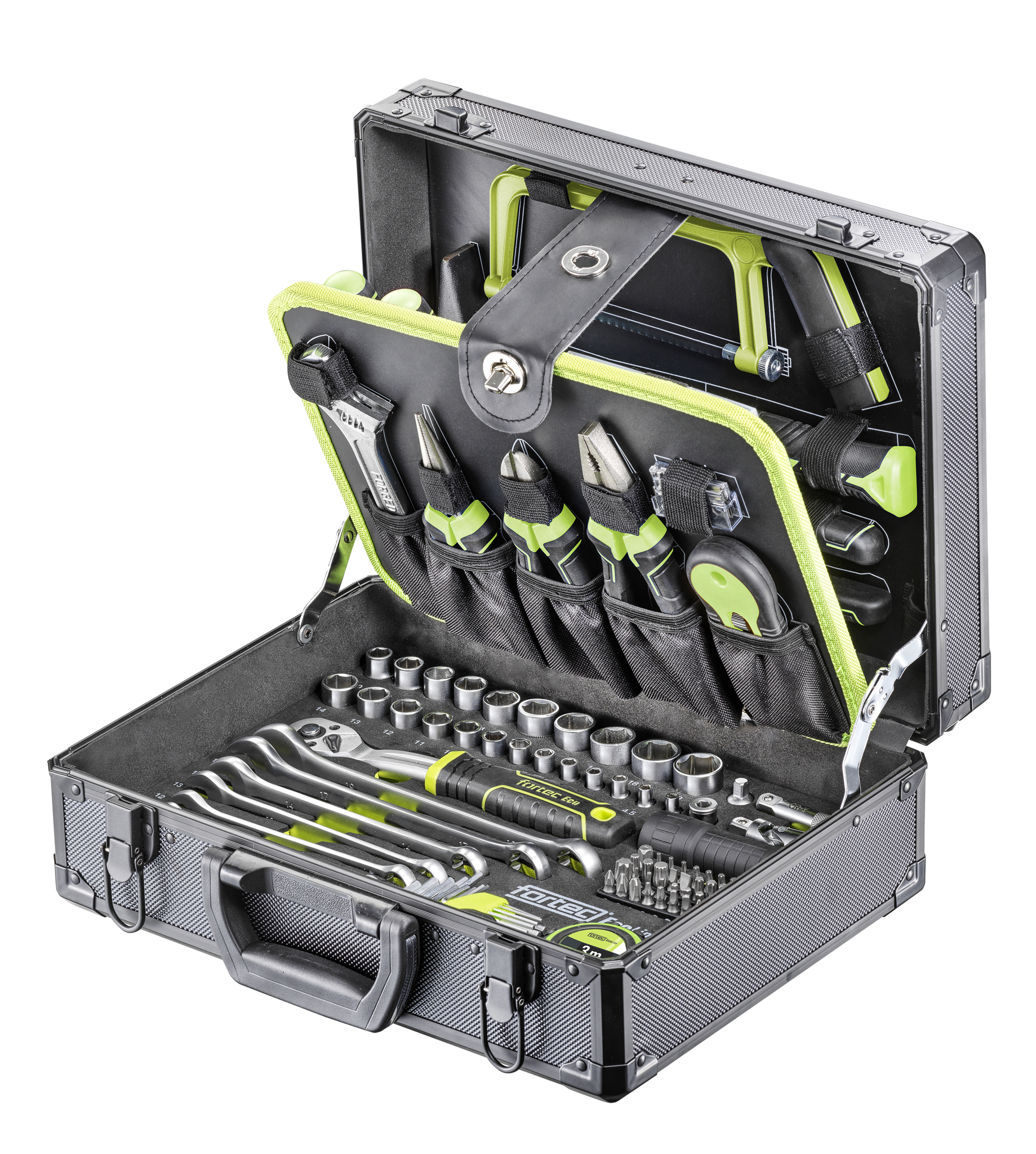 Picture of fortec® Werkzeugkoffer Alu "ECO" 126-tlg.