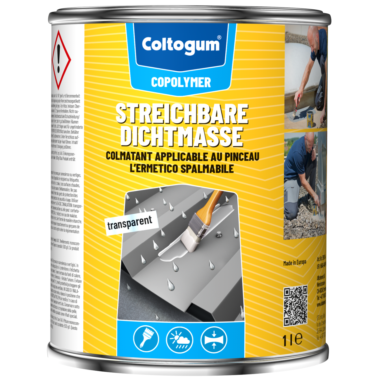 Bild von Coltogum Streichbare-Dichtmasse transparent 1l