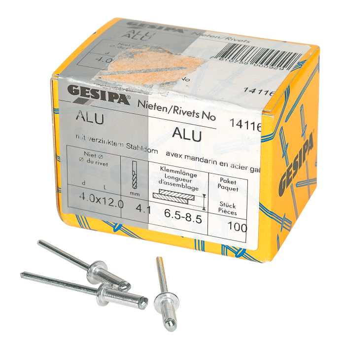 Bild von Gesipa Blindnieten 4x12mm 100x