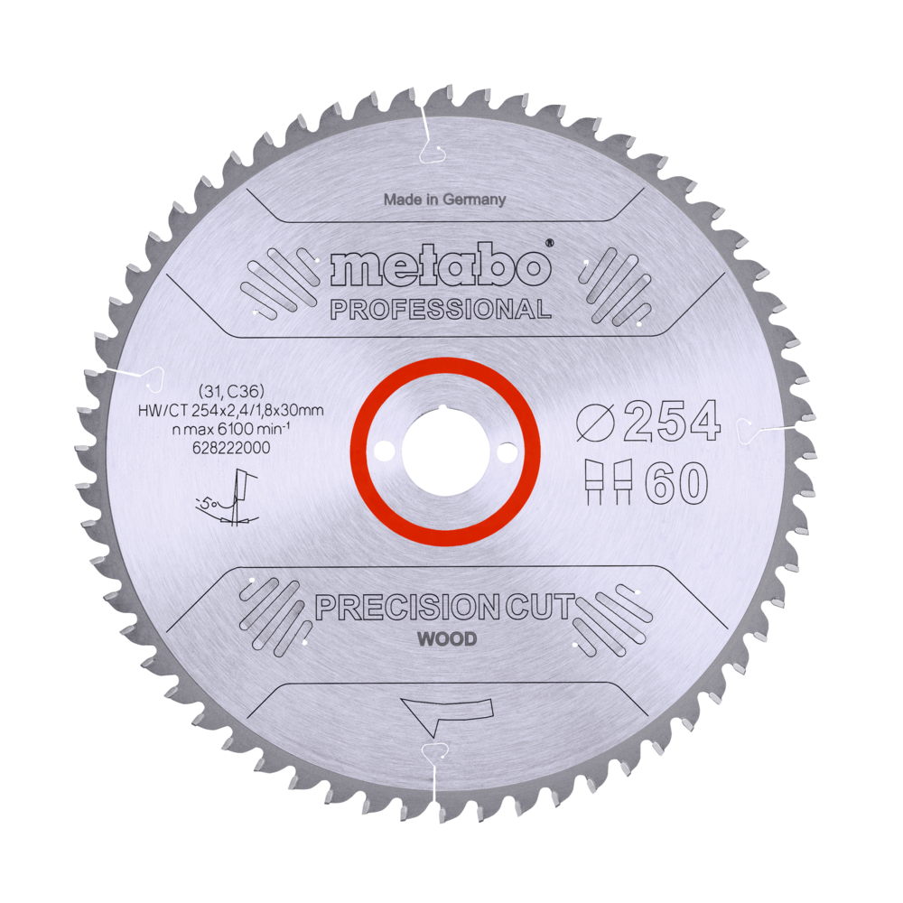 Metabo Kreissägenblatt HM 254x30x2.4mm Z 60
