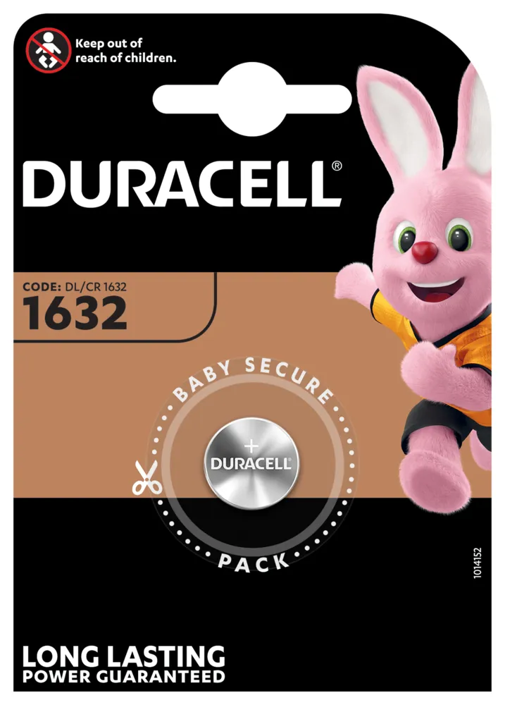 Duracell Knopfbatterie 3V Lithium CR1632 B1