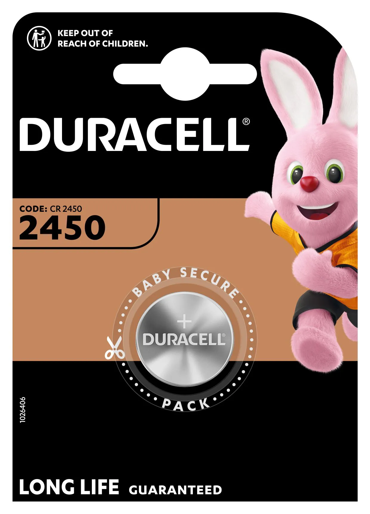 Duracell Knopfbatterie 2450 3V Lithium/CR2450