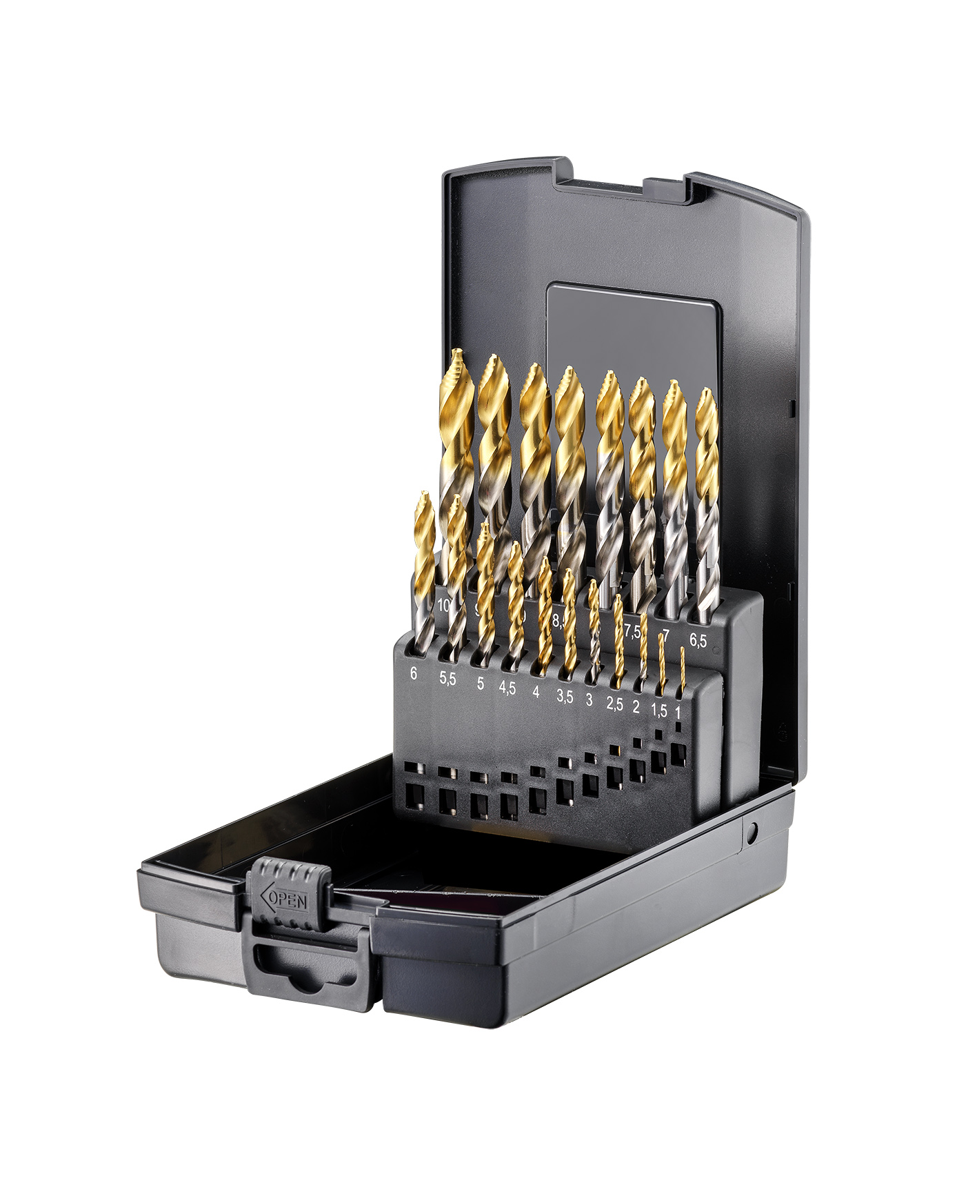 Fortec Premium Spiralbohrer-Satz HSS-G 19-tlg.