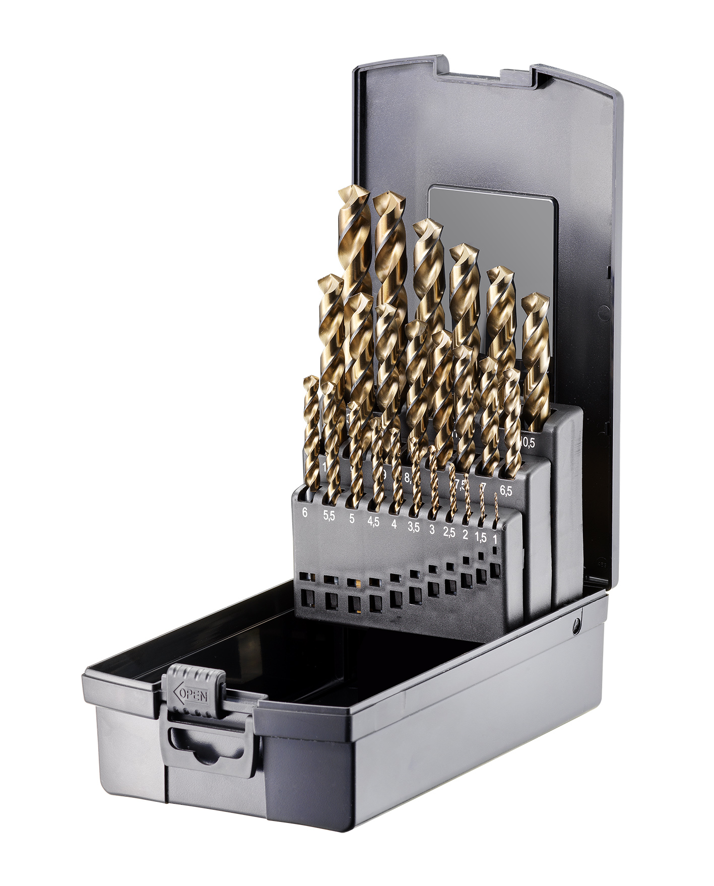 Fortec Premium Spiralbohrer-Satz HSSE-Co5 25-tlg.
