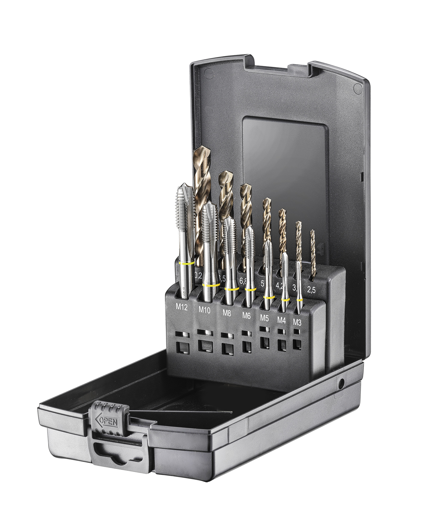 Fortec Premium Gewindebohrer-Satz HSSE-Co5 Form B 14-tlg