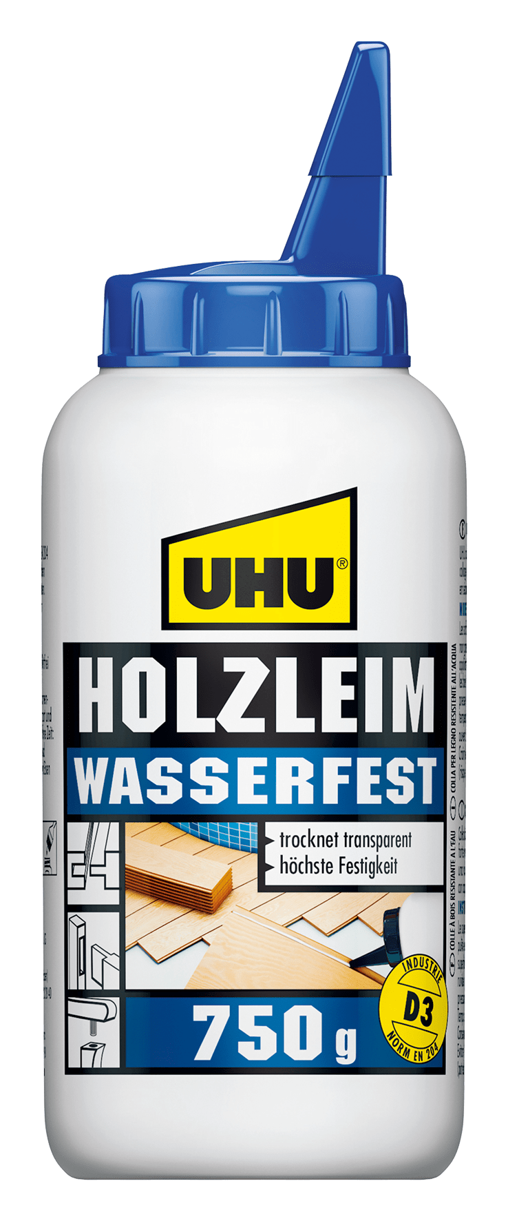 UHU Holzleim Wasserfest D3 750g
