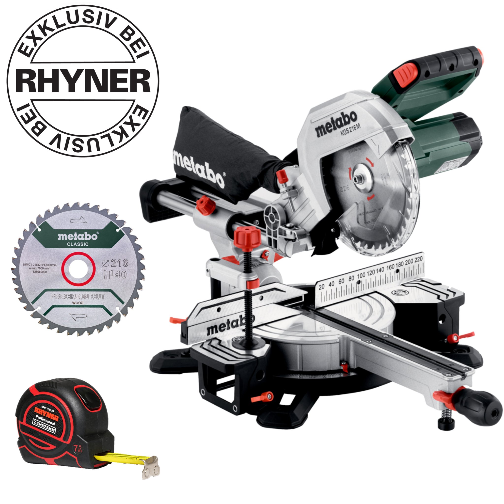 Metabo Kapp- und Gehrungssäge KGS 216 M CH RHYNER-Set