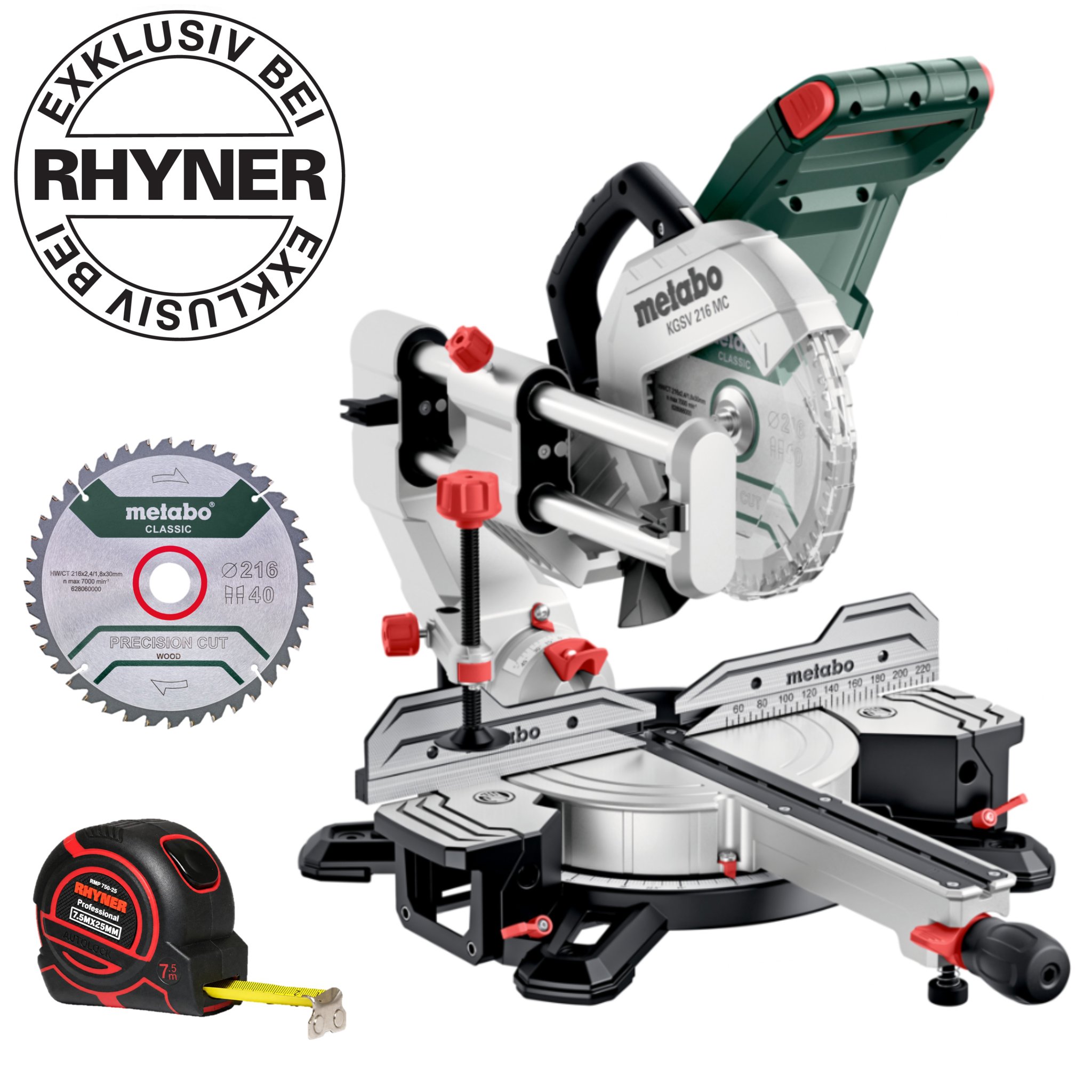 Metabo Kapp- und Gehrungssäge KGSV 216 MC RHYNER-Set